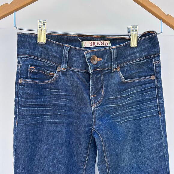 J Brand Low Rise Bell Bottoms Ink Dark Wash Flares  24 Pants Jeans - Picture 5 of 12